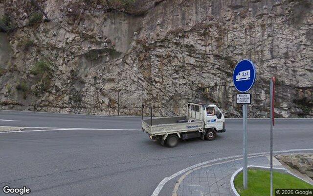 Vista de la parada Cruïlla d'Engolasters des de Google Street View