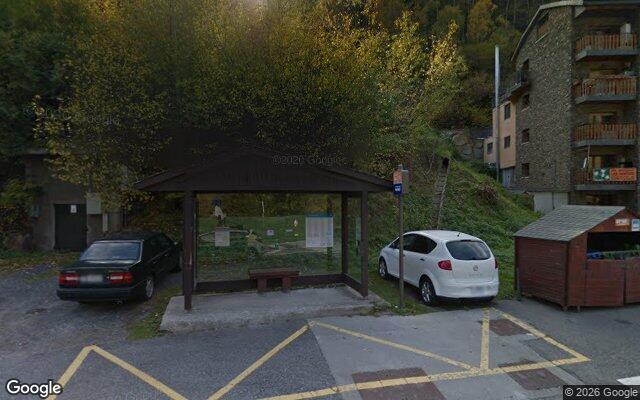 Vista de la parada Cruïlla de Sornàs des de Google Street View