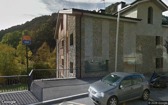 Vista de la parada Les Moles (Ordino) des de Google Street View