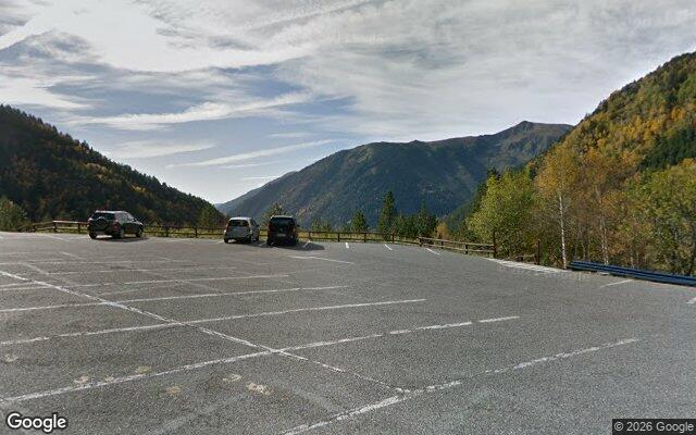 Vista de la parada Pàrquing Sorteny des de Google Street View