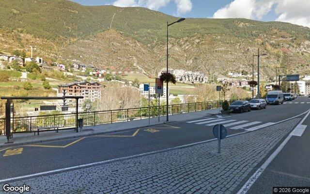 Vista de la parada Prada de Moles des de Google Street View